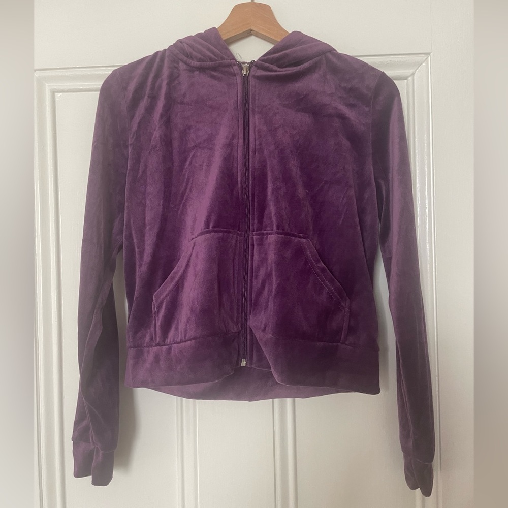 Purple Velour Zip Up
